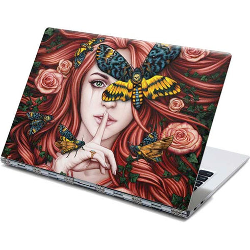 Gothic Woman and Death Moth Butterflies by Sarah Richter Yoga 910 2-in-1 14in Touch-Screen Skin